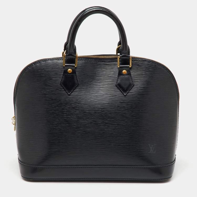 Pre Owned Louis Vuitton Black Epi Leather Alma PM Bag