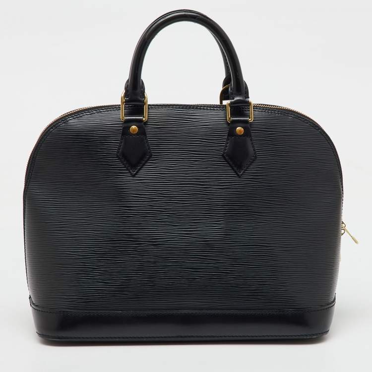 Pre Owned Louis Vuitton Black Epi Leather Alma PM Bag