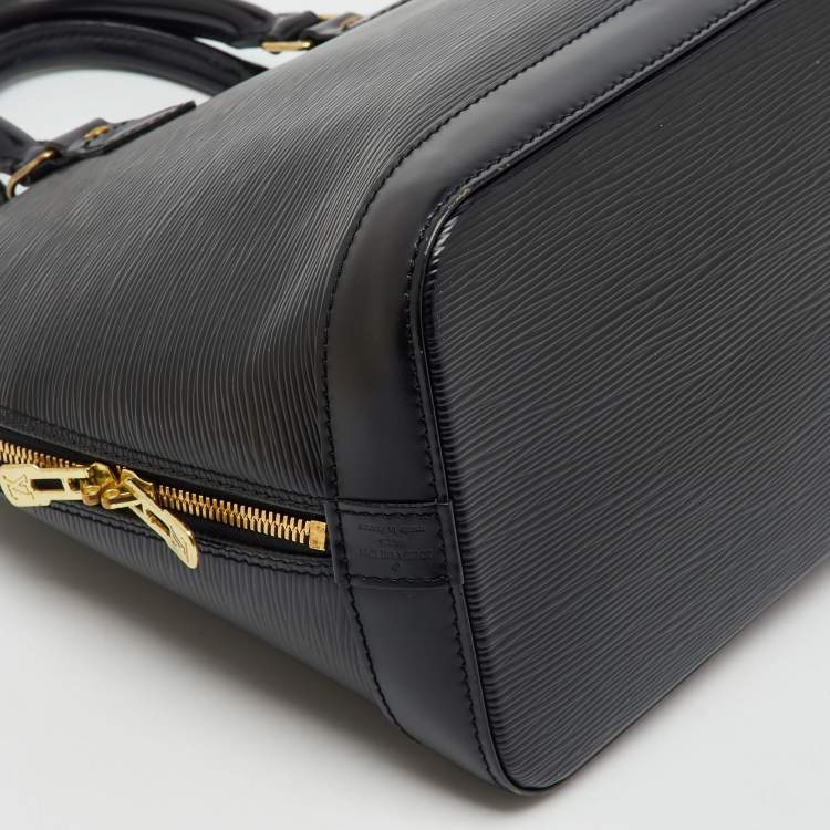 Pre Owned Louis Vuitton Black Epi Leather Alma PM Bag