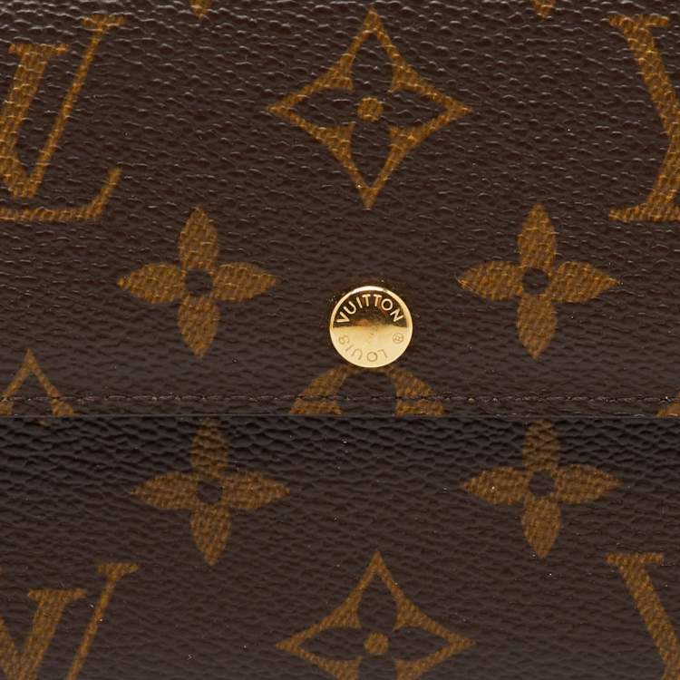 Pre Owned Louis Vuitton Monogram Canvas Sarah Long Wallet