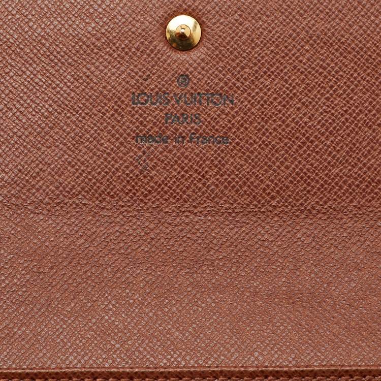 Pre Owned Louis Vuitton Monogram Canvas Sarah Long Wallet