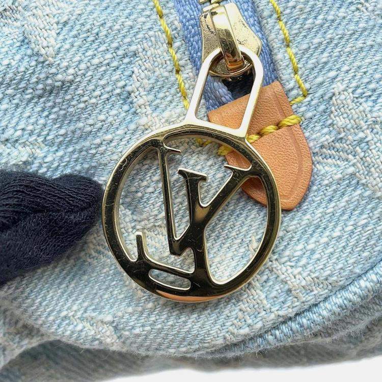 Pre Owned Louis Vuitton Loop Denim Blue Monogram Canvas Shoulder Bag