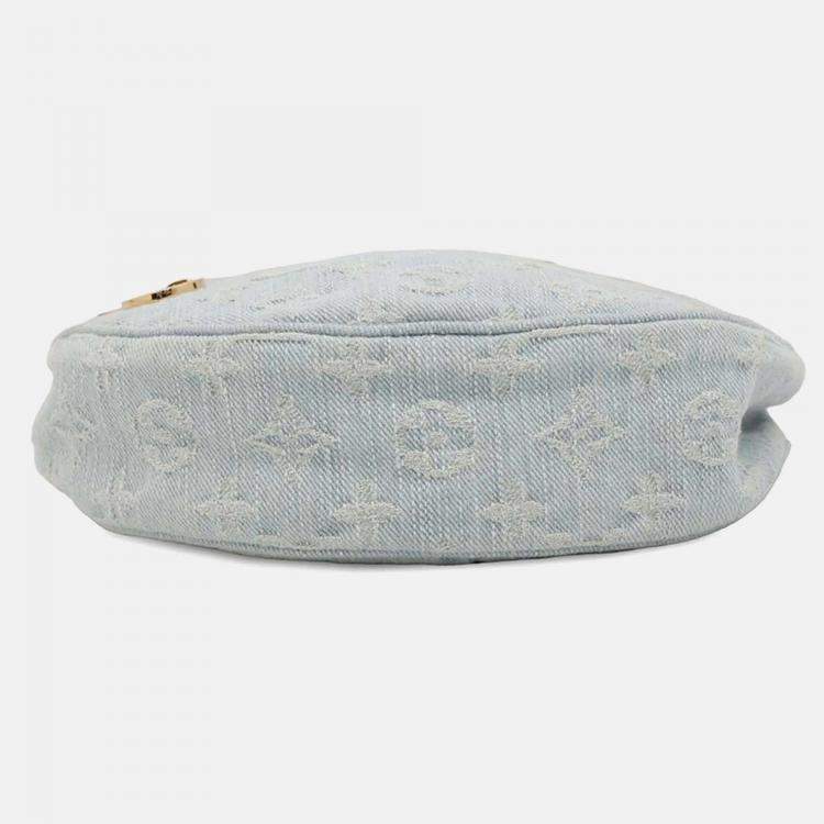 Pre Owned Louis Vuitton Loop Denim Blue Monogram Canvas Shoulder Bag