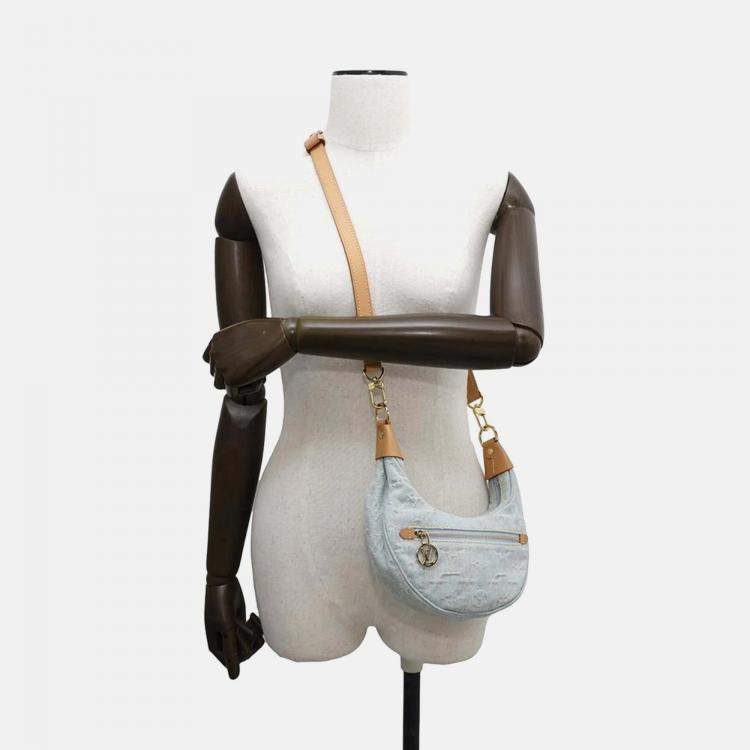 Pre Owned Louis Vuitton Loop Denim Blue Monogram Canvas Shoulder Bag