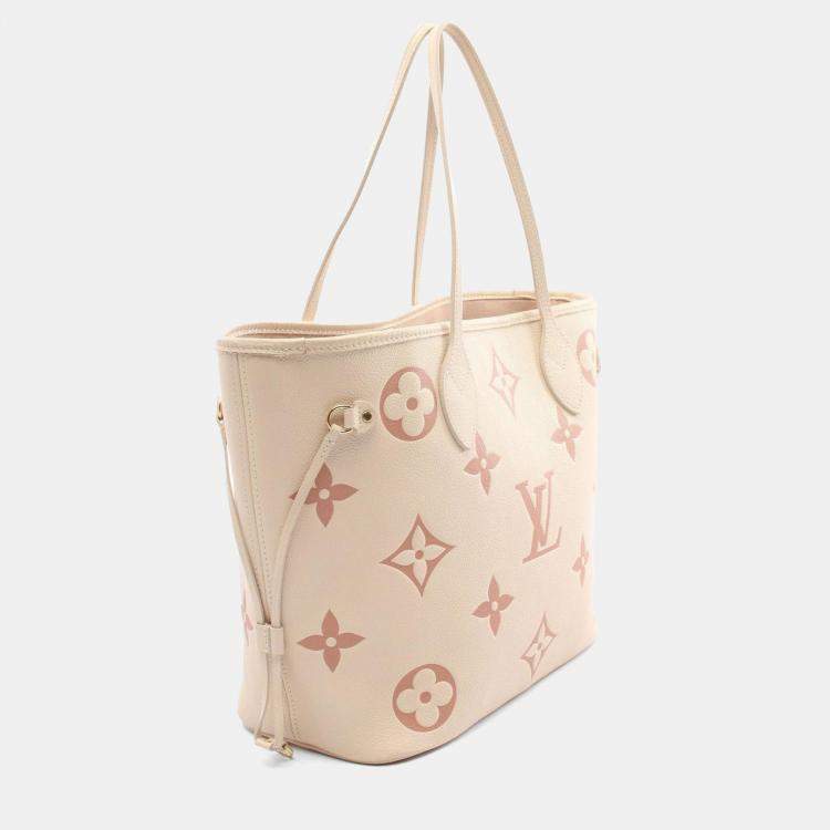 Pre Owned Louis Vuitton Neverfull Leather Monogram Empreinte MM Tote Bag 