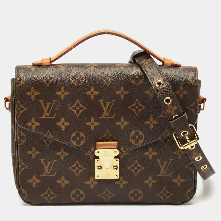 Pre Owned Louis Vuitton Monogram Canvas Pochette Metis Bag