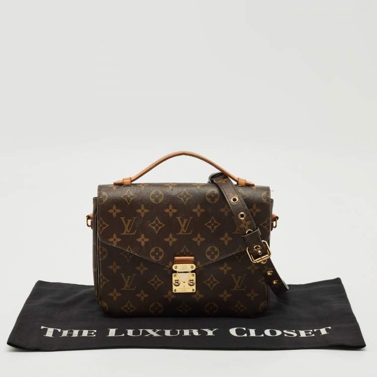 Pre Owned Louis Vuitton Monogram Canvas Pochette Metis Bag