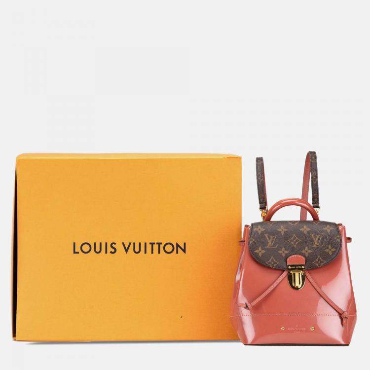 Pre Owned Louis Vuitton Brown Pink Monogram Vernis Hot Springs