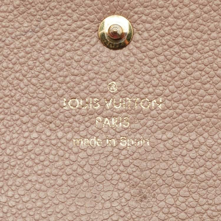 Pre Owned Louis Vuitton Pink Monogram Empreinte Leather Josephine Wallet