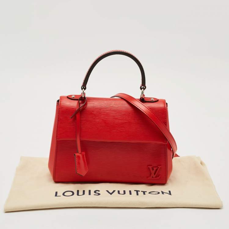Pre Owned Louis Vuitton Rouge Epi Leather Cluny BB Bag