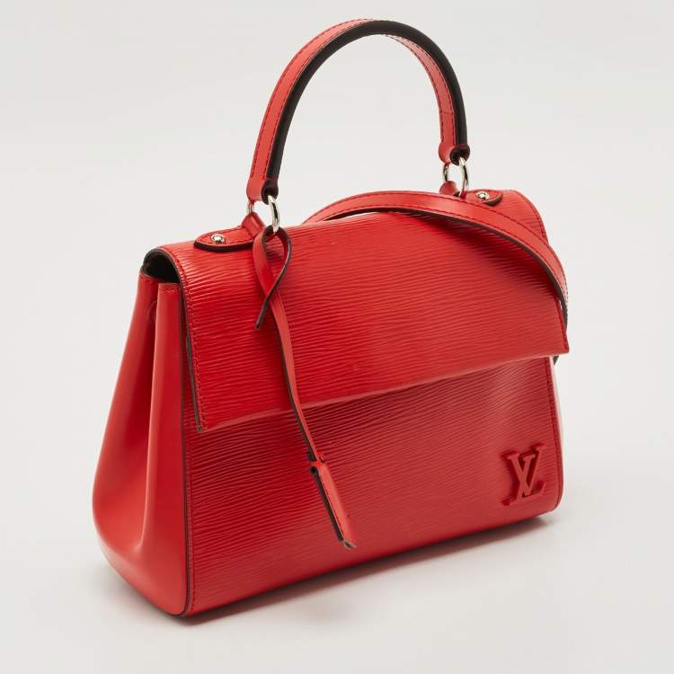 Pre Owned Louis Vuitton Rouge Epi Leather Cluny BB Bag