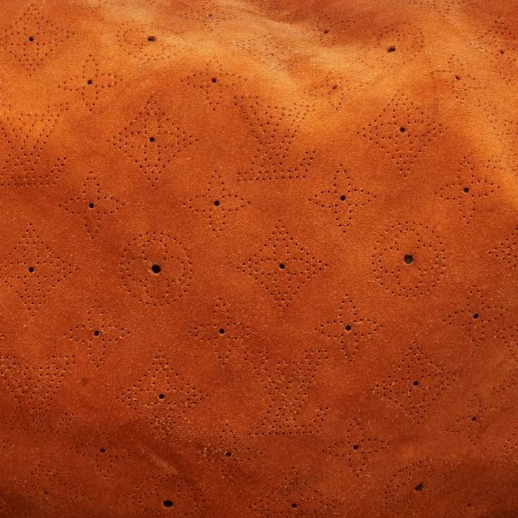 Pre Owned Louis Vuitton Orange Monogram Suede Onatah GM Bag
