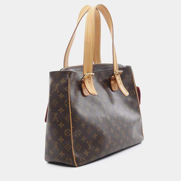 Pre Owned Louis Vuitton Multipli Cite Brown Monogram Canvas Tote Bag