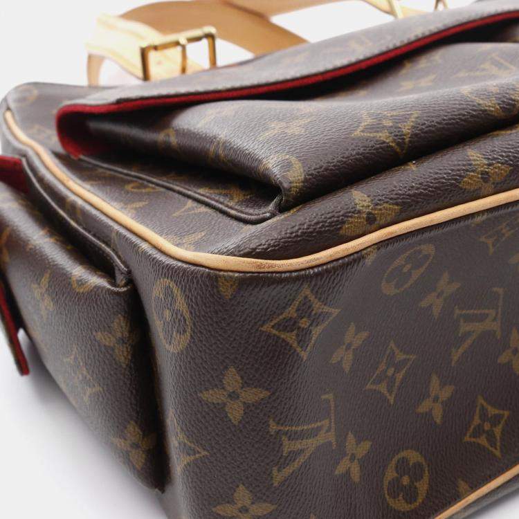 Pre Owned Louis Vuitton Multipli Cite Brown Monogram Canvas Tote Bag