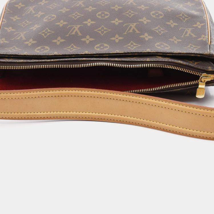 Pre Owned Louis Vuitton Vivacite GM Brown Monogram Canvas Shoulder Bag