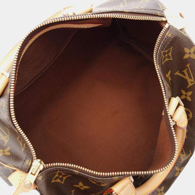 Pre Owned Louis Vuitton Speedy 30 Brown Monogram Canvas Top Handle Bag