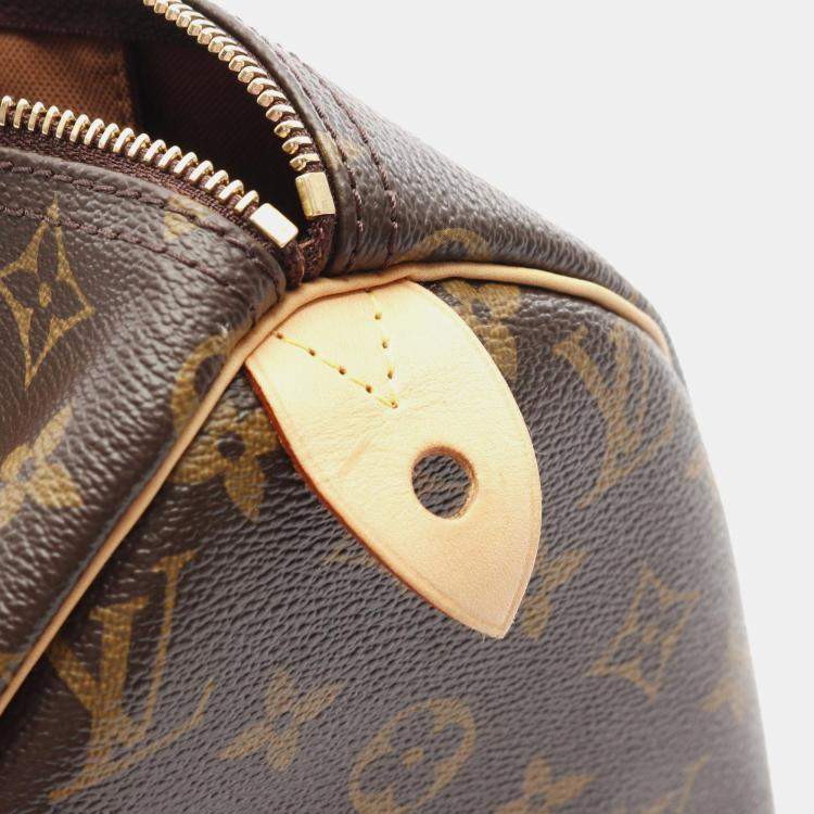 Pre Owned Louis Vuitton Speedy 30 Brown Monogram Canvas Top Handle Bag