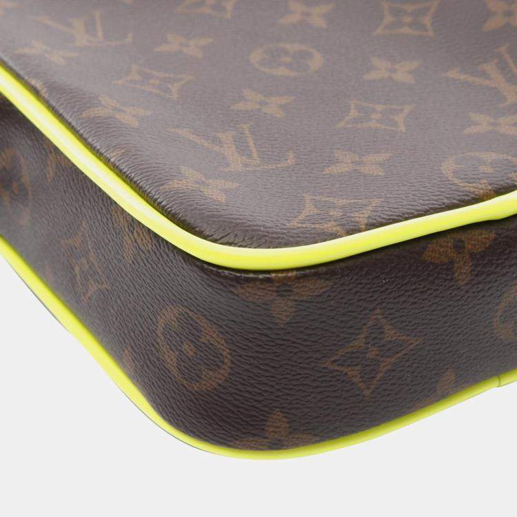 Pre Owned Louis Vuitton Christopher Wearable Wallet Brown/Green Monogram Canvas Shoulder Bag