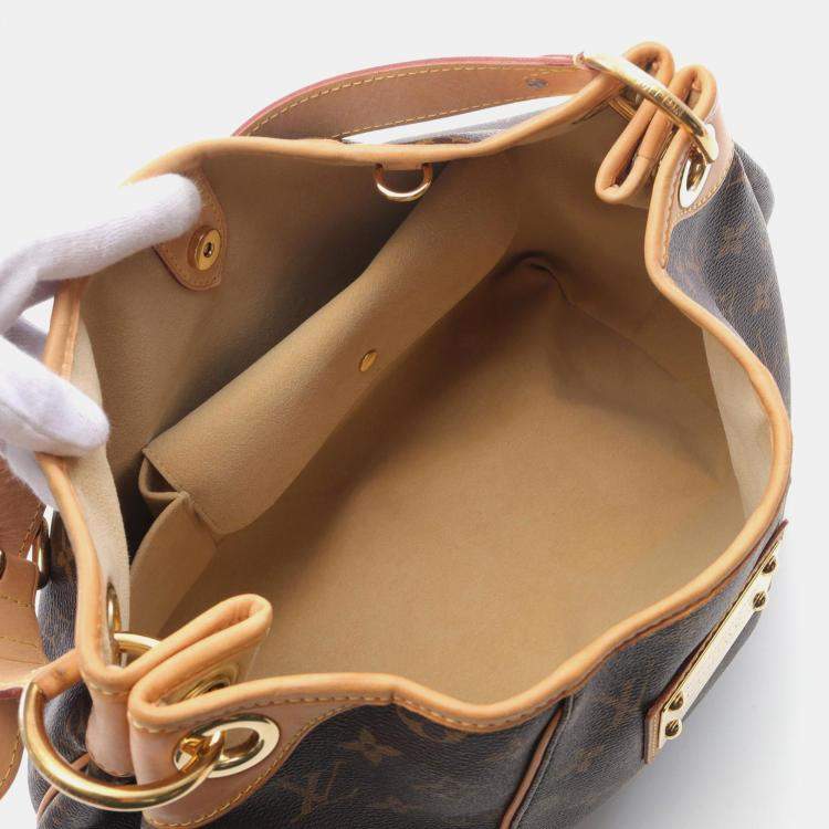Pre Owned Louis Vuitton Galleria PM Brown Monogram Canvas Shoulder Bag