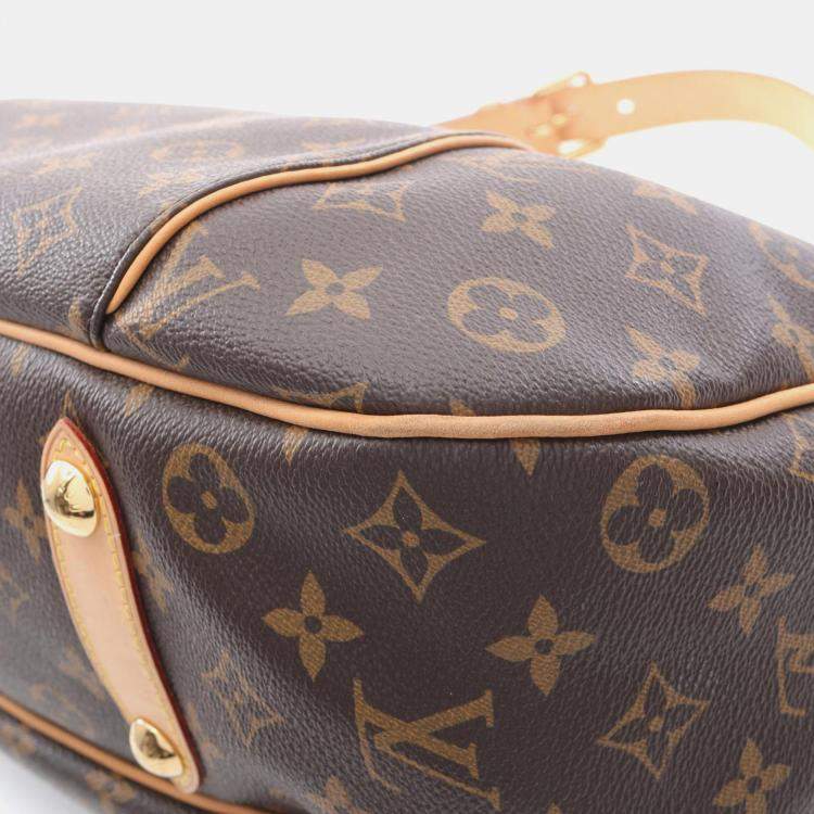 Pre Owned Louis Vuitton Galleria PM Brown Monogram Canvas Shoulder Bag