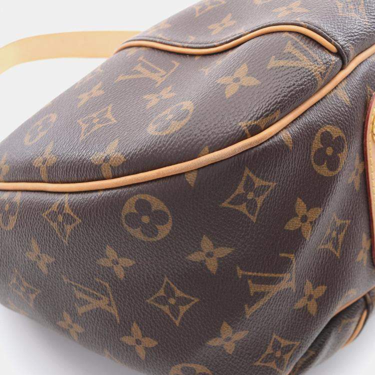 Pre Owned Louis Vuitton Galleria PM Brown Monogram Canvas Shoulder Bag