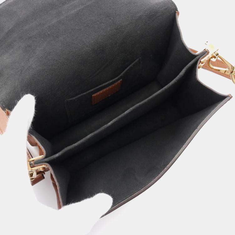 Pre Owned Louis Vuitton Dauphine Mini Brown/Beige Monogram Reverse Canvas Shoulder Bag