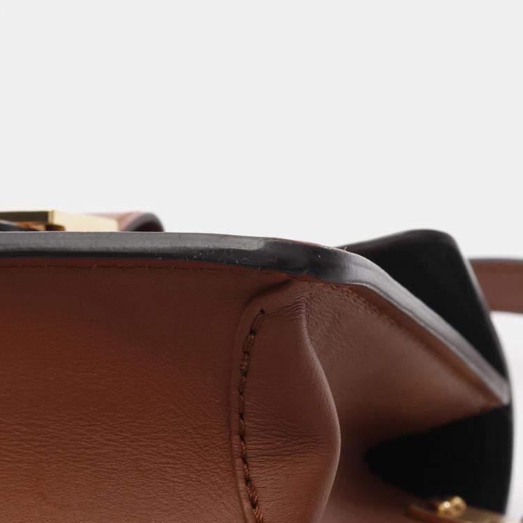 Pre Owned Louis Vuitton Dauphine Mini Brown/Beige Monogram Reverse Canvas Shoulder Bag