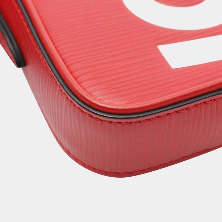 Pre Owned Louis Vuitton Danube PPM Red/White Epi Leather Shoulder Bag