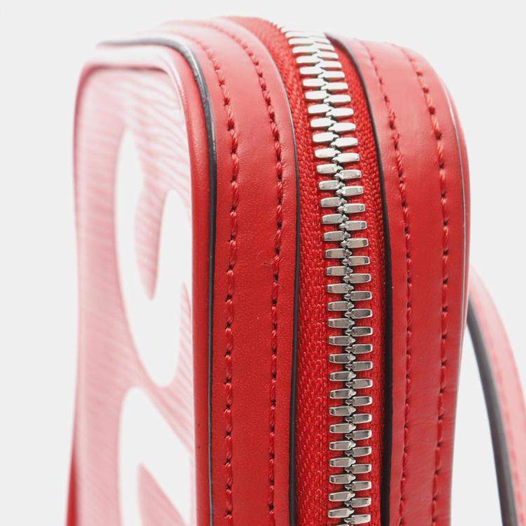 Pre Owned Louis Vuitton Danube PPM Red/White Epi Leather Shoulder Bag