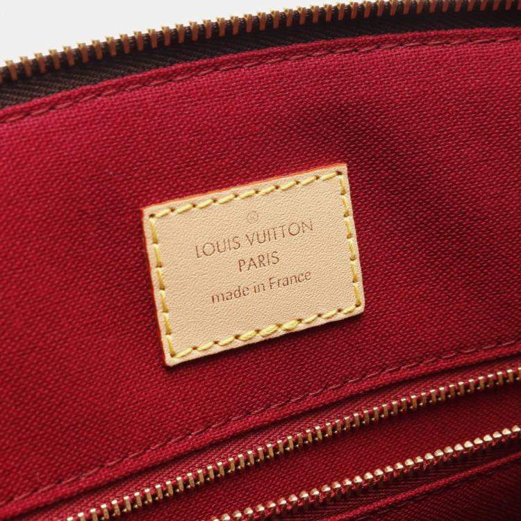 Pre Owned Louis Vuitton Petit Palais MM Brown Monogram Canvas Top Handle Bag