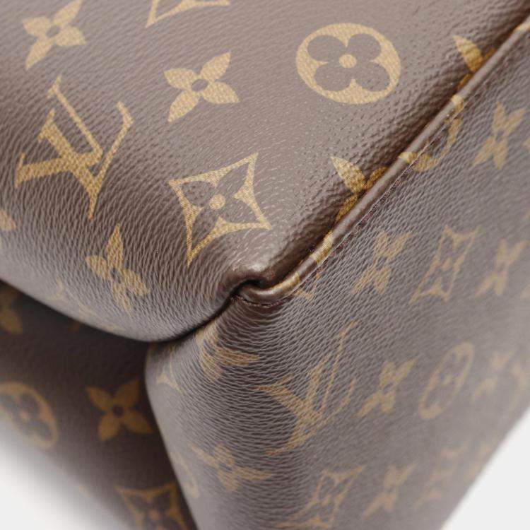 Pre Owned Louis Vuitton Petit Palais MM Brown Monogram Canvas Top Handle Bag