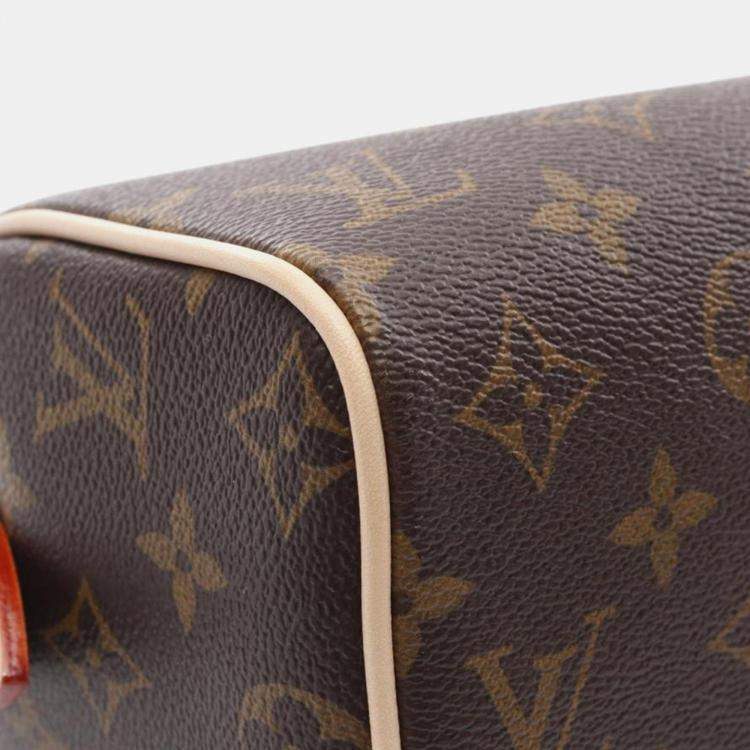 Pre Owned Louis Vuitton Speedy Bandouliere 20 Beige Monogram Canvas Top Handle Bag