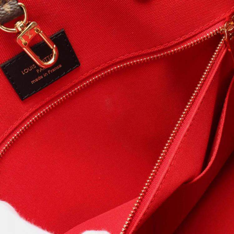 Pre Owned Louis Vuitton OnTheGo GM Brown Beige Coated Canvas Tote Bag