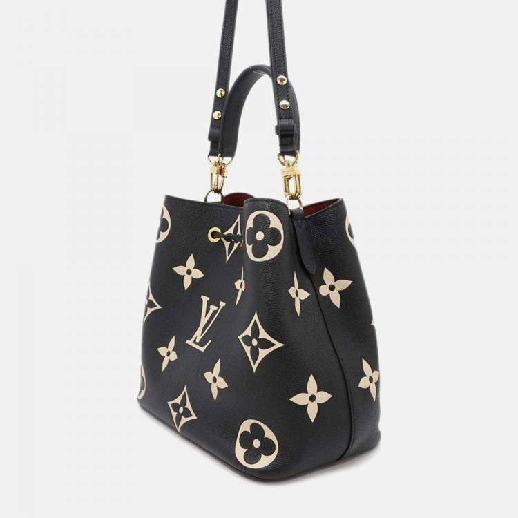 Pre Owned Louis Vuitton Neonoe MM Black Bicolor Monogram Empreinte Shoulder Bag