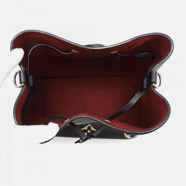 Pre Owned Louis Vuitton Neonoe MM Black Bicolor Monogram Empreinte Shoulder Bag