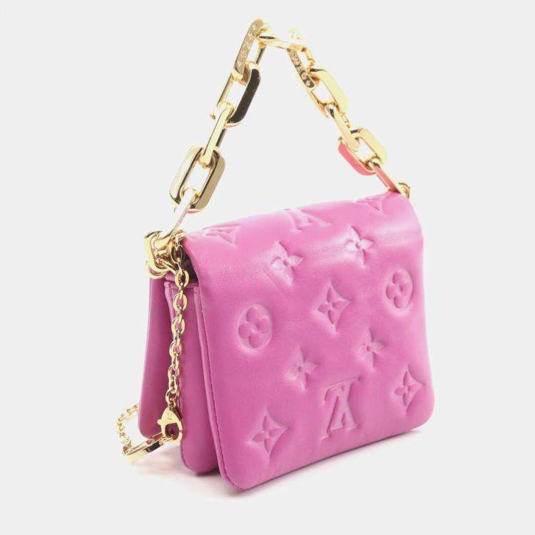 Pre Owned Louis Vuitton Coussin Pink Leather Shoulder Bag