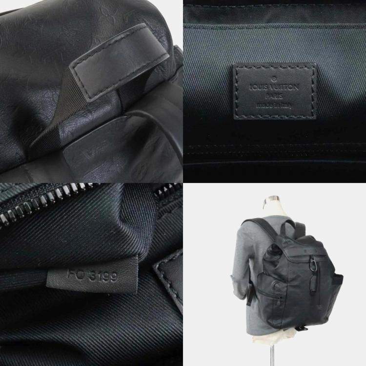 Pre Owned Louis Vuitton Discovery Black Monogram Shadow Backpack