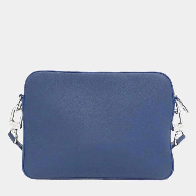 Pre Owned  Louis Vuitton LV Aerogram Fastline Blue Leather Messenger Shoulder Bag