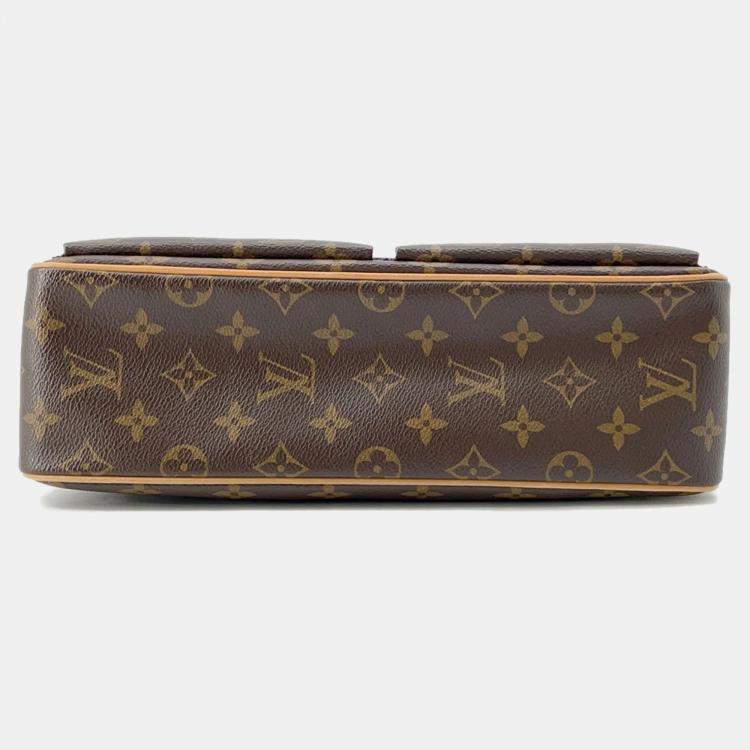 Pre Owned Louis Vuitton Viva Cite MM Brown Monogram Shoulder Bag