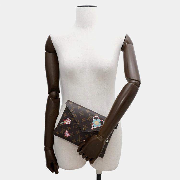Pre Owned Louis Vuitton Kirigami Candy Brown Monogram Vivienne Pochette Set