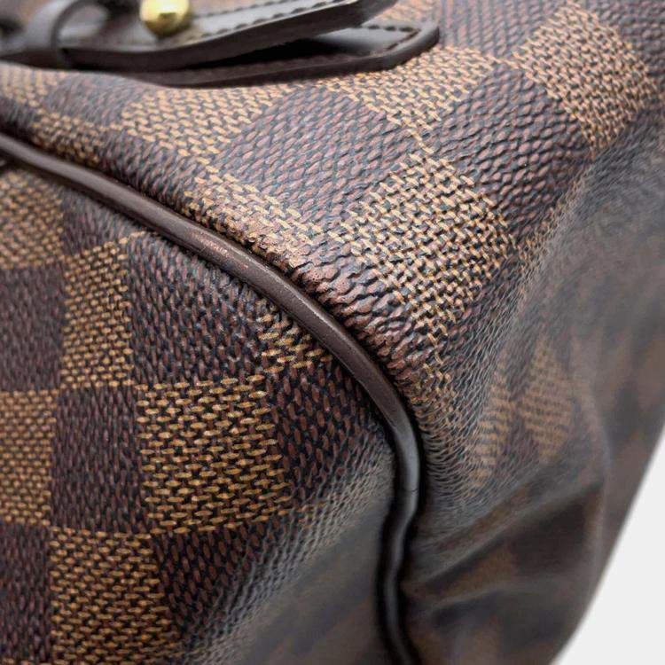 Pre Owned Louis Vuitton Rivington PM Brown Damier Ebene Canvas Shouder Bag