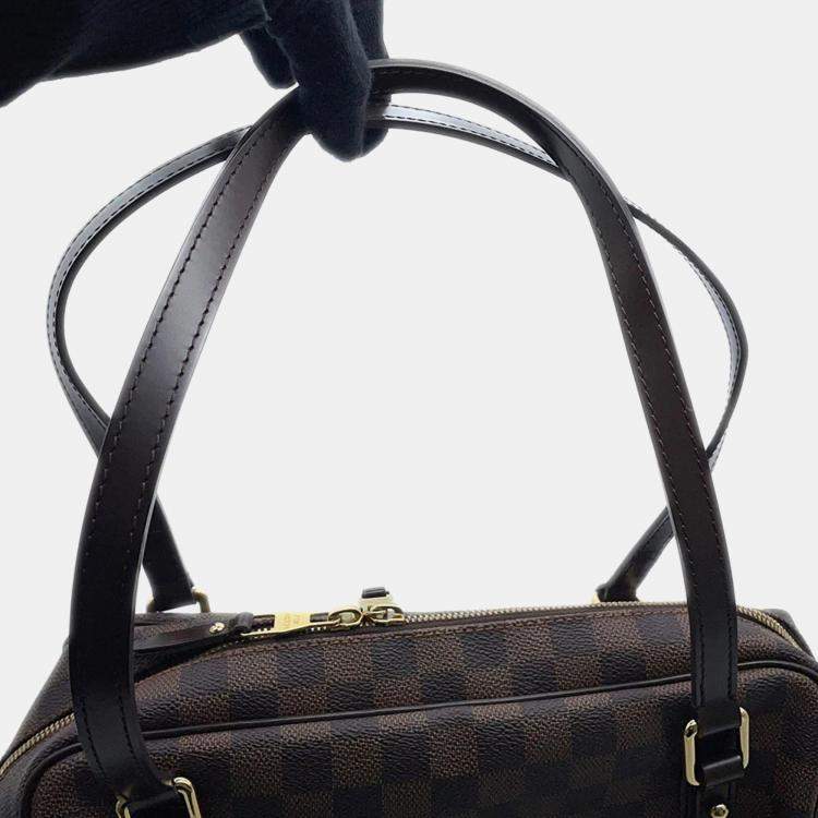 Pre Owned Louis Vuitton Rivington PM Brown Damier Ebene Canvas Shouder Bag
