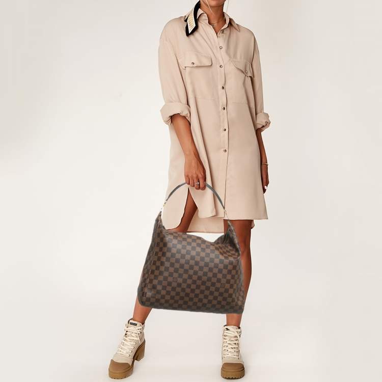 Pre Owned Louis Vuitton Damier Ebene Canvas Portobello GM Bag