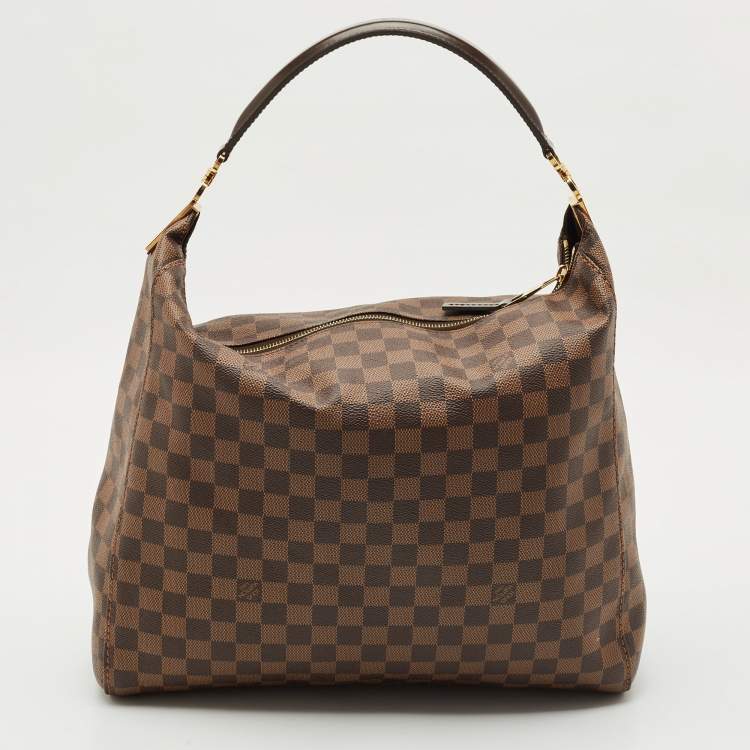 Pre Owned Louis Vuitton Damier Ebene Canvas Portobello GM Bag