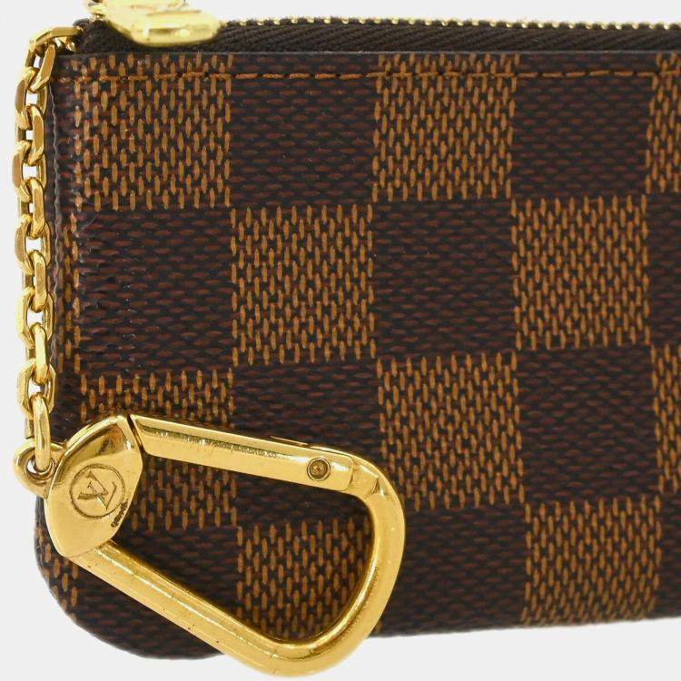 Pre Owned Louis Vuitton Pochette Brown Damier Ebene Canvas Coin Purse