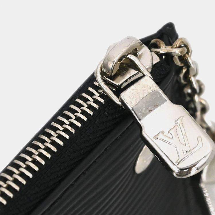 Pre Owned Louis Vuitton Pochette Cles Black Epi Leather Coin Purse