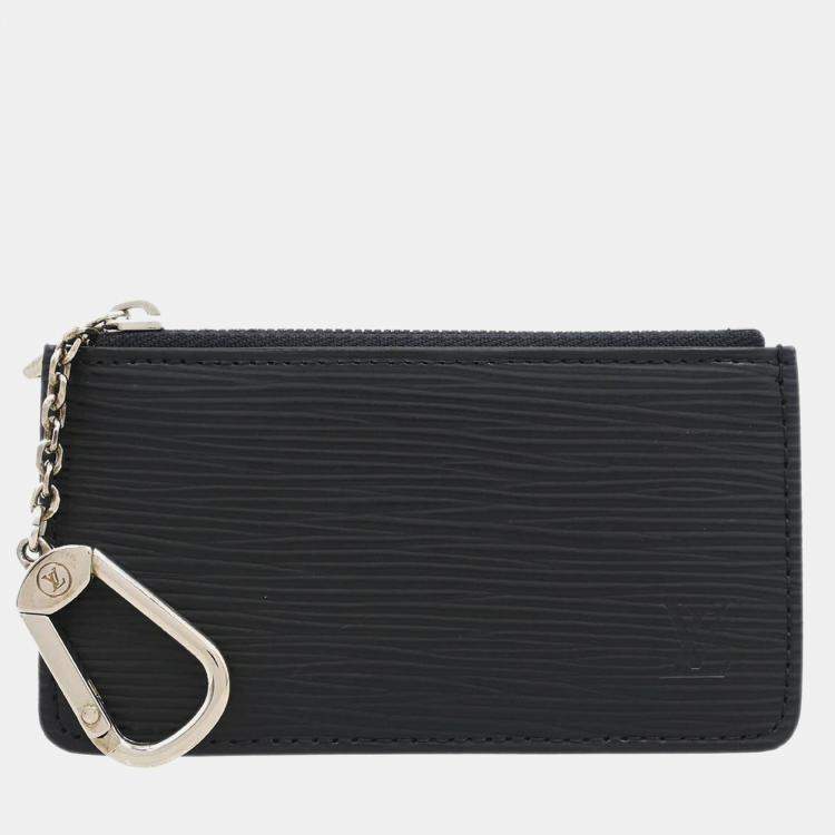 Pre Owned Louis Vuitton Pochette Cles Black Epi Leather Coin Purse