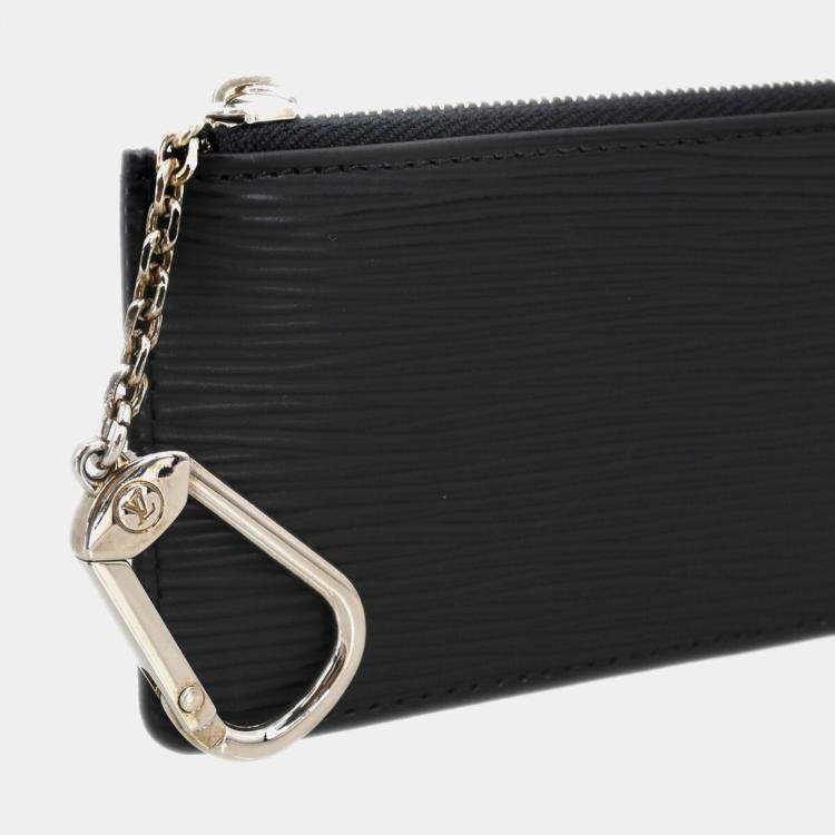 Pre Owned Louis Vuitton Pochette Cles Black Epi Leather Coin Purse