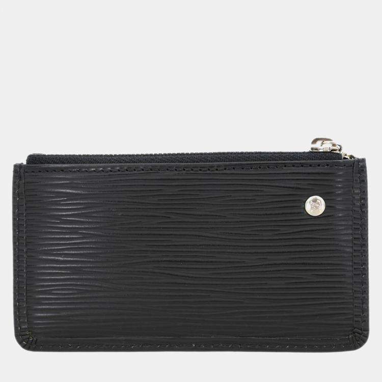 Pre Owned Louis Vuitton Pochette Cles Black Epi Leather Coin Purse