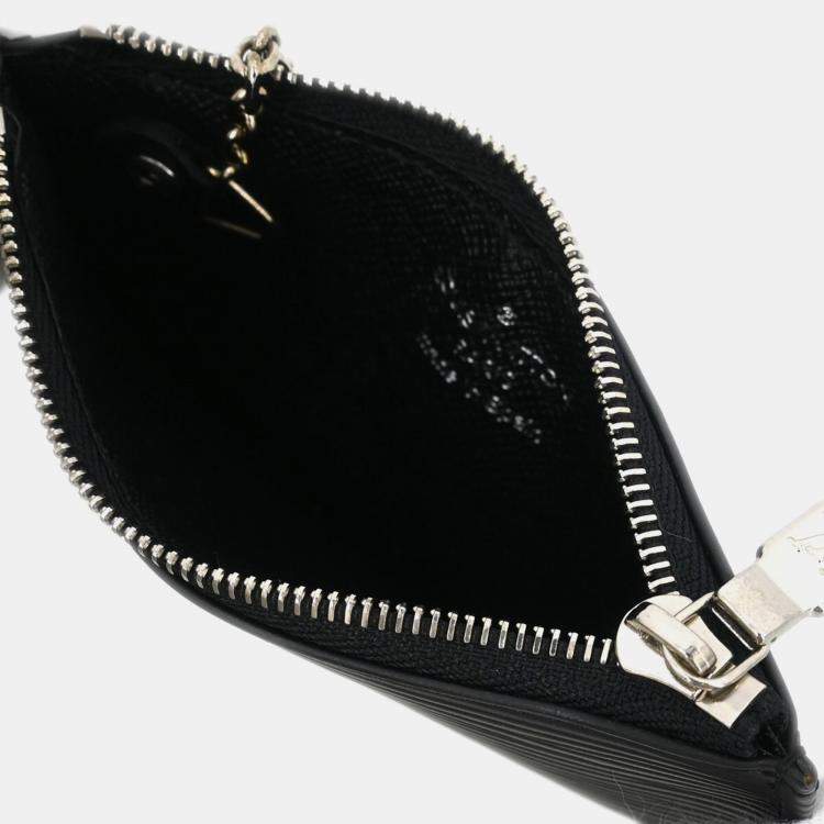 Pre Owned Louis Vuitton Pochette Cles Black Epi Leather Coin Purse
